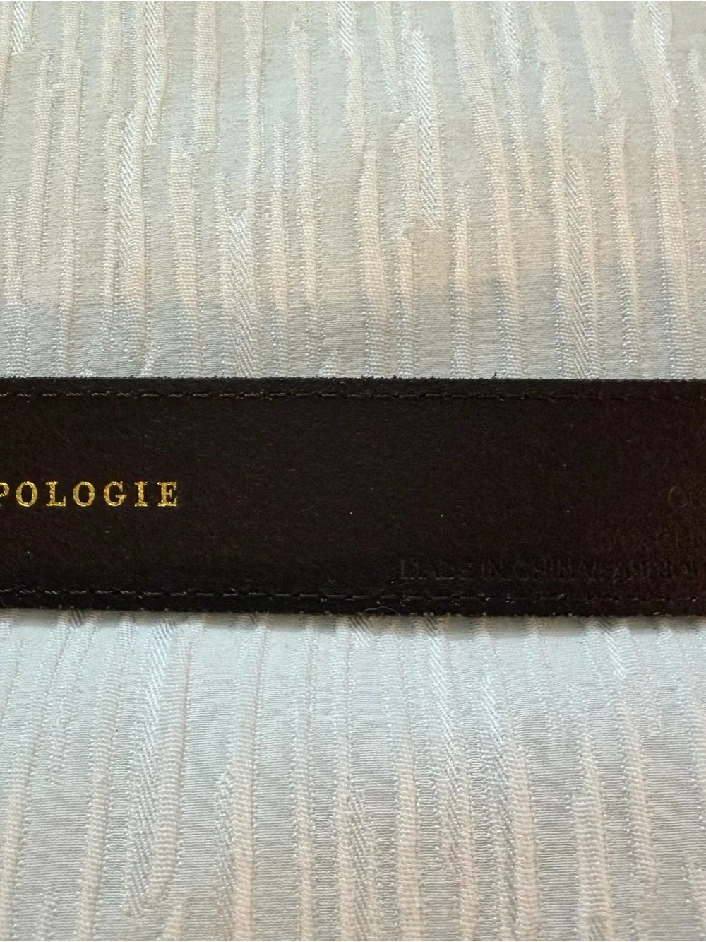 Anthropologie Dark Brown Leather Belt with Square Buckle